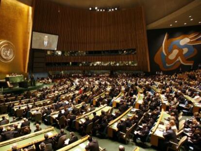 La Asamblea General de Naciones Unidas en su sede en Nueva York.