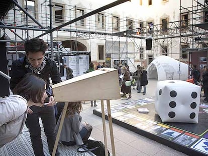 Instalaciones en el CCCB de Barcelona, dentro del festival eme3.