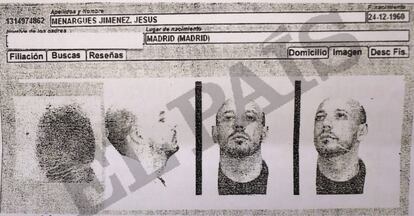 Ficha de la Policía Nacional de Jesús Menargues