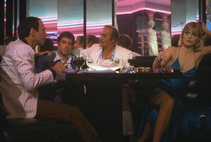 F. Murray Abraham, Al Pacino, Robert Loggia and Michelle Pfeiffer in ‘Scarface’ (1983). 