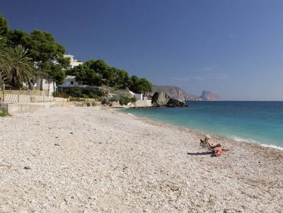 La playa de Cap Negret, en Altea.