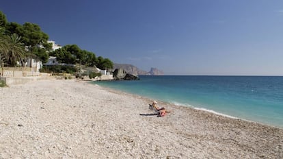 La playa de Cap Negret, en Altea.