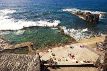 Vista de las piscinas naturales de La Maceta, en El Golfo (El Hierro).