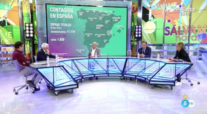 Una imagen de 'Sálvame', programa de Telecinco, este martes.