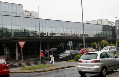 Fachada del hospital Clínico Universitario de Santiago de Compostela.