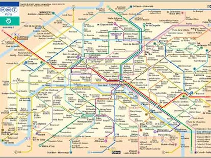 Mapa de metro de París