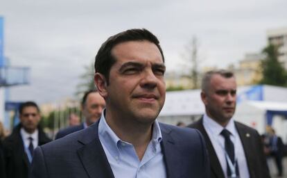 Alexis Tsipras, este jueves en San Petersburgo.