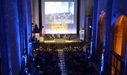 Periodistas de grandes publicaciones europeas hablan sobre el futuro de Europa en el Hay Festival. / Aurelio Martín