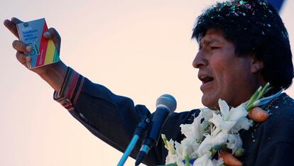 El presidente de Bolivia inicia su gran marcha de defensa de la Constitución hacia la Paz.