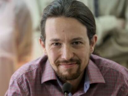 El portavoz de Podemos, Pablo Iglesias. 