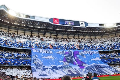 Aspecto que mostraban las gradas del estadio Santiago Bernabeu.