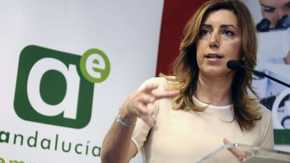 La presidenta de la Junta, Susana D&iacute;az, este martes en Sevilla.