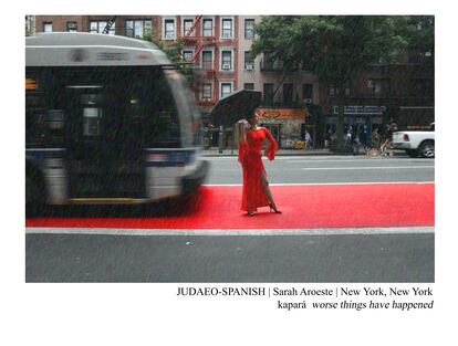 Sarah Aroeste, who speaks Judeo-Spanish, photographed in New York.