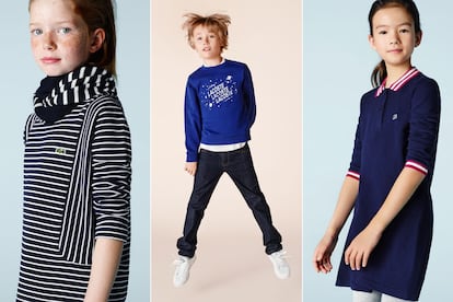 Ropa deportiva y cómoda, la seña de identidad de Lacoste, viste a los peques de la casa. Polos, sudaderas y vestidos son las prendas imprescindibles que propone la marca.