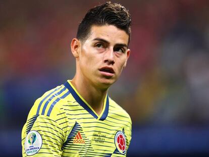 James Rodríguez, en el último parón de selecciones con Colombia.