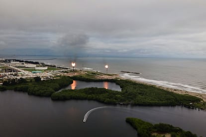 Vista de la refinería de Dos Bocas en Tabasco.