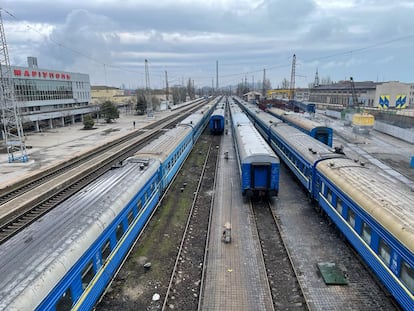 Estación de Mariúpol, con los trenes parados. Jorge Said