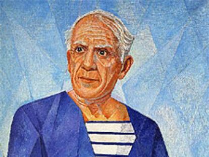 <i>Retrato de Pablo Picasso con una máscara</i> (1956), de María Marevna.