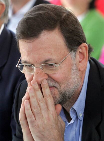 Mariano Rajoy, durante un mitin ayer en Córdoba.