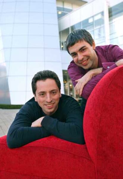 Los cofundadores de Google, Sergey Brin, a la izquierda, y Larry Page.