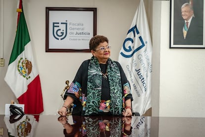 Ernestina Godoy en su oficina en la Fiscalía de Ciudad de México, el pasado 9 de noviembre