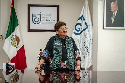 Ernestina Godoy en su oficina en la Fiscalía de Ciudad de México, el pasado 9 de noviembre