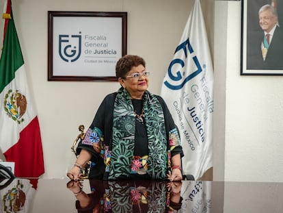 Ernestina Godoy en su oficina en la Fiscalía de Ciudad de México, el pasado 9 de noviembre