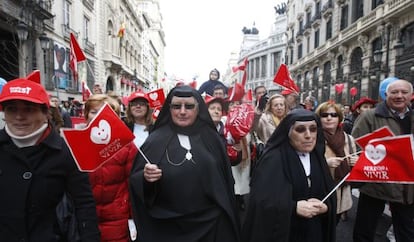 Manifestaci&oacute;n contra la ley del aborto en 2010.