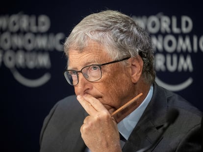 Bill Gates, en una rueda de prensa del Foro Económico de Davos, en mayo de este año.