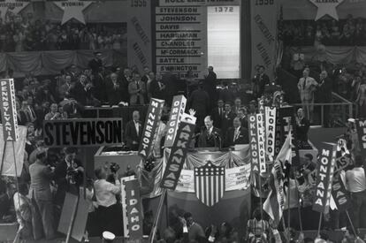 Imagen de la Convenci&oacute;n Dem&oacute;crata de 1956 en Chicago.