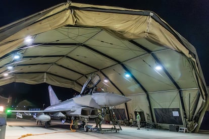 Un avión de las fuerzas aéreas británicas utilizado en los ataques contra las fuerzas hutíes.