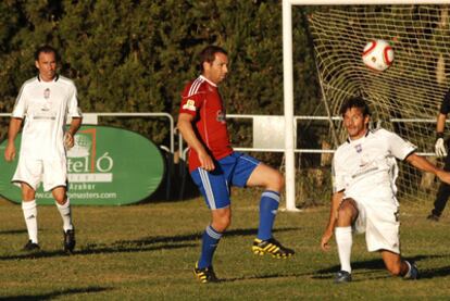 Liria, García y Rodiles, durante el partido.