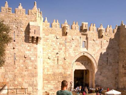 Puerta de Damasco en Jerusalén.