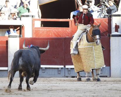 El toro Perlasnegras, de Rehuelga, el pasado 7 de junio en Las Ventas.