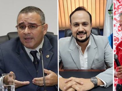 De izquierda a derecha Mauricio Funes, Lesther Castellanos Rodas, Yani Rosenthal