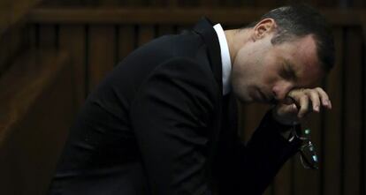 Pistorius durante la sesión del juicio en Pretonia.