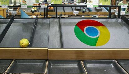 Chrome activa un botón que gestiona el historial.