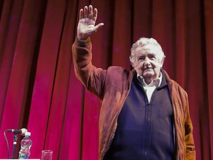 O ex-presidente uruguaio José Mujica, em 10 de agosto de 2018 em Buenos Aires.