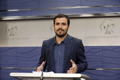 Alberto Garz&oacute;n en el Congreso de los Diputados a finales de julio.