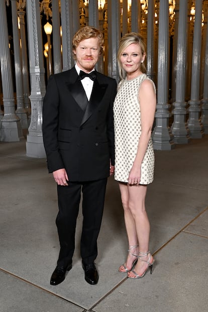 Jesse Plemons and Kirsten Dunst, both in Gucci.