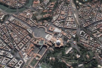 Imagen de Roma en &#39;Google Earth&#39;.