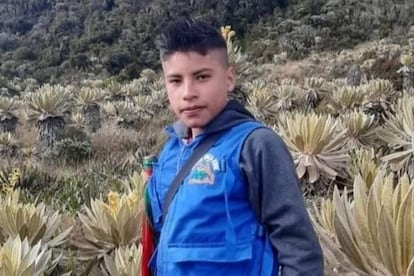 La última fotografía de Breiner David Cucuñame, de 14 años, asesinado en Cauca en enero de 2022.
