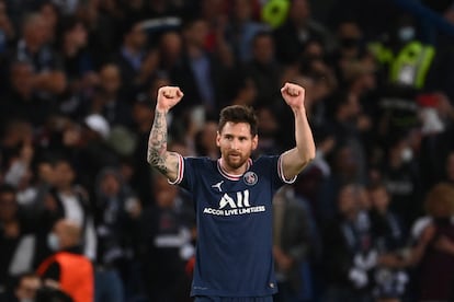 Paris Saint-Germain's Argentinian forward Lionel Messi