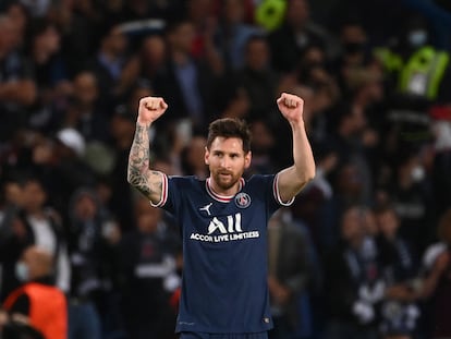 Paris Saint-Germain's Argentinian forward Lionel Messi