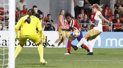 Ludmila, del Atlético de Madrid, en un partido de la Champions femenina.