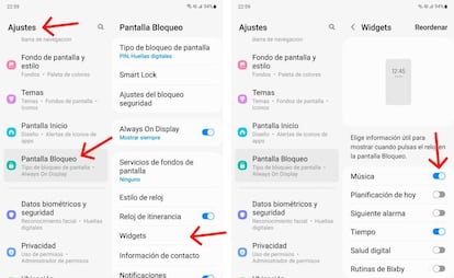 Cómo activar los 'widgets' en la pantalla de bloqueo.