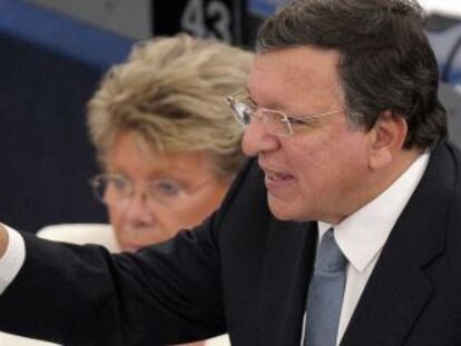 Barroso durante su discurso sobre el estado de la Uni&oacute;n.