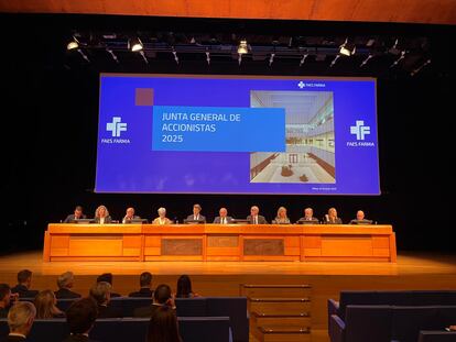 Junta de accionistas de Faes Farma celebrada en Bilbao.