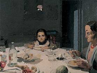 <i>La cena</i>, de Antonio López, uno de los cuadros de la exposición <i>Comer o no comer.</i>