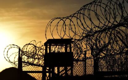 El exterior de la base estadounidense de Guantánamo, en Cuba.